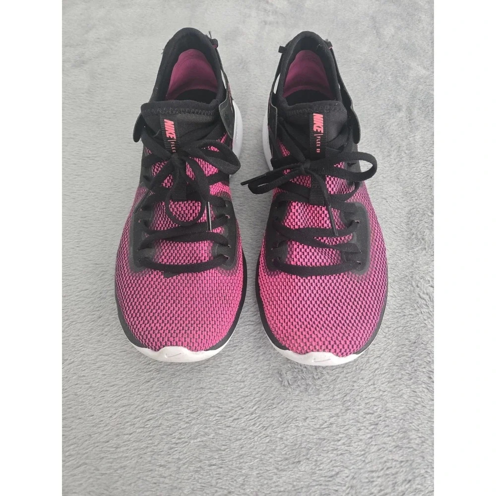 Nike Flex 2019 RN Running Athletic Shoes Women Size 8 Fushia Pink Black